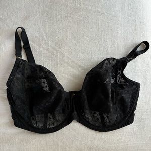 Freya Starlight Side Support 55201 Black Lace Bra